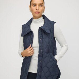 Kit + Ace Oslo Recycled Quilted Vest - Navy - Like New